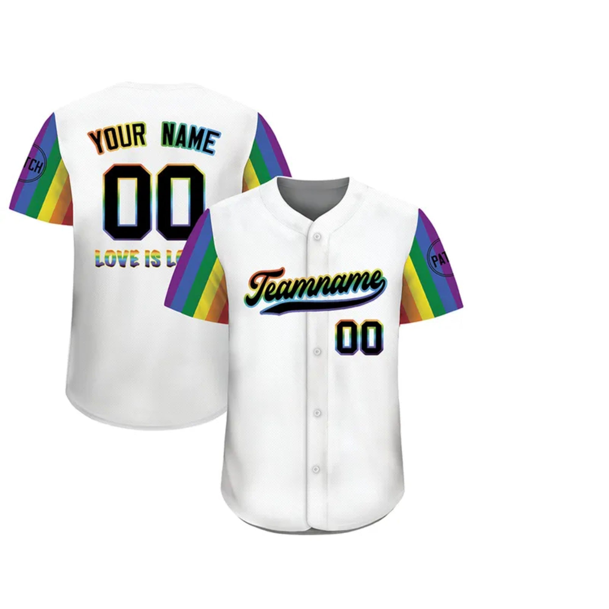 Custom Pink Abrosexual For Pride Month Classic Style Authentic Baseball Jersey main image 1
