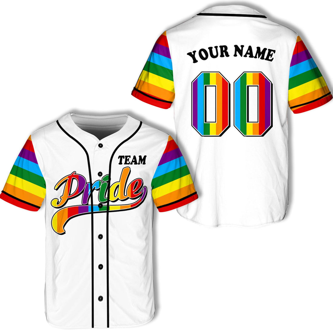 Custom Rainbow Jersey for LGBT Community