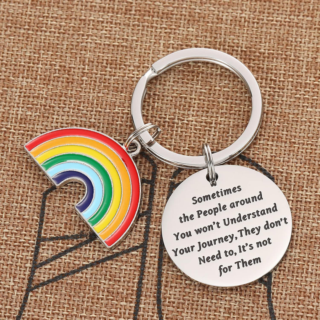 Lgbt Keychain Gifts Gay Pride Key for Men Him Her Some People are Gay Key Chains Lesbian Jewelry Women Gay Pride Keychain