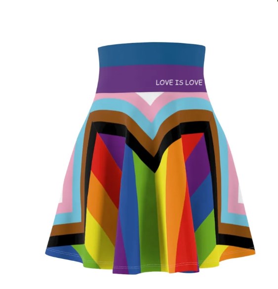 LGBT Progress Pride Skater Skirt, BLM Inclusive Pride, Trans intersex flag, Pride month, Gay pride, Philadelphia pride flag