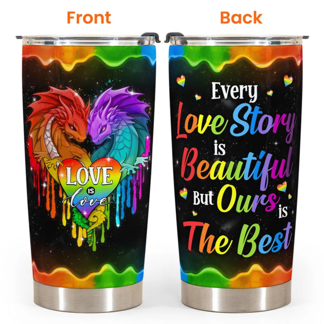 LGBT Love Is Love - Personalized Tumbler Cup