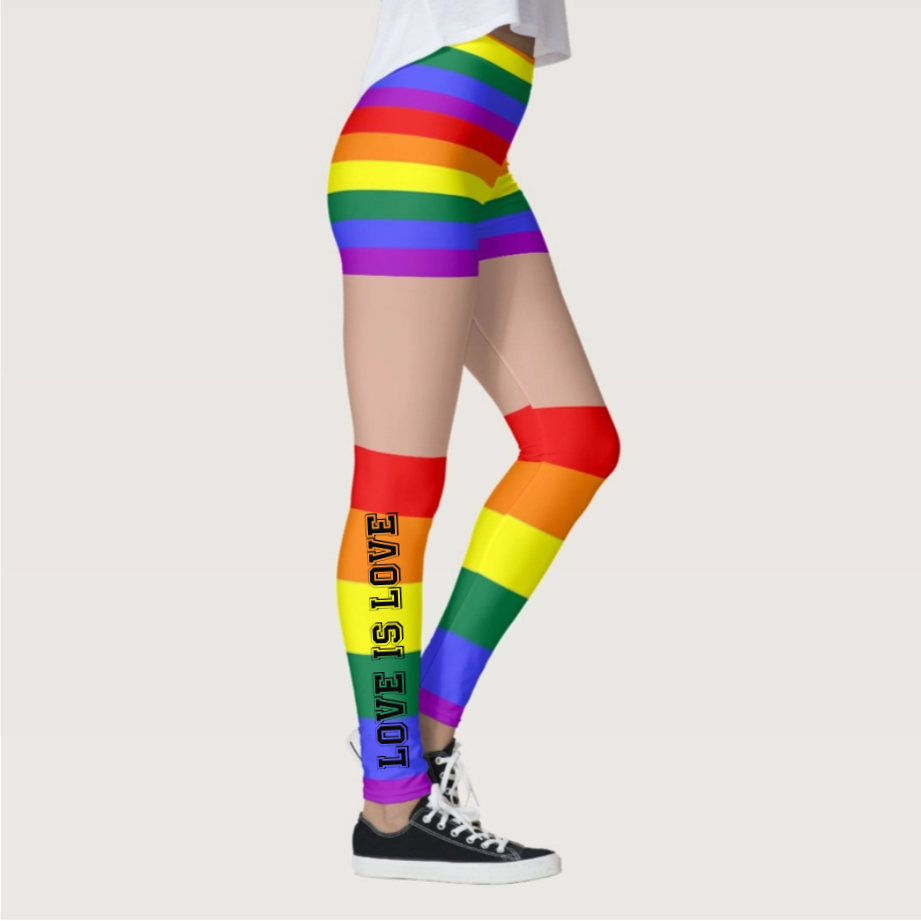 Rainbow Pride Long Socks Shorts Novelty Fun Leggings