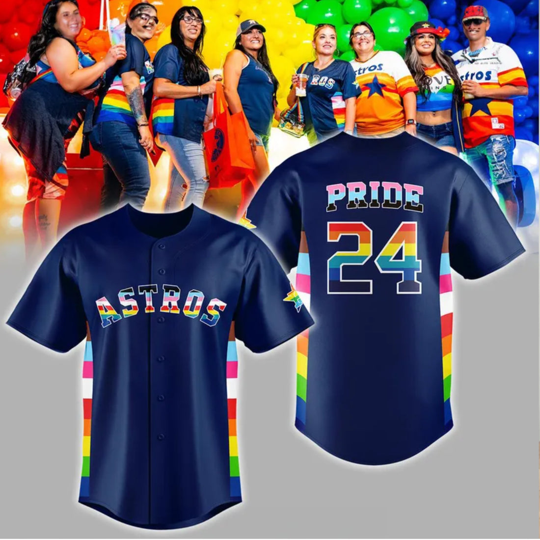 Special Pride Night Houston Astros Blue Jersey