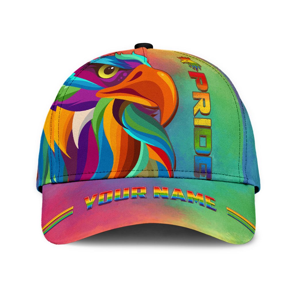 PERSONALIZED LGBT EAGLE PRIDE 2022 LGBTQ FLAG CLASSIC CAP