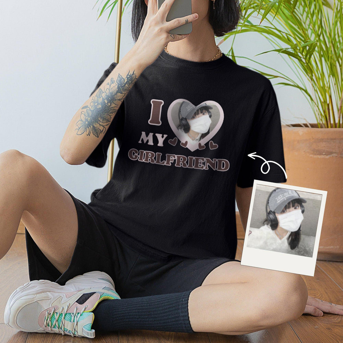 I Love My Girlfriend  - Custom Picture T-Shirt