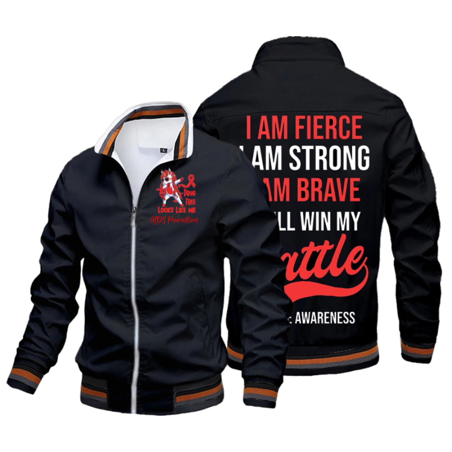 I Will Win My Battle Stroke Awareness- Custom Flight Jacket