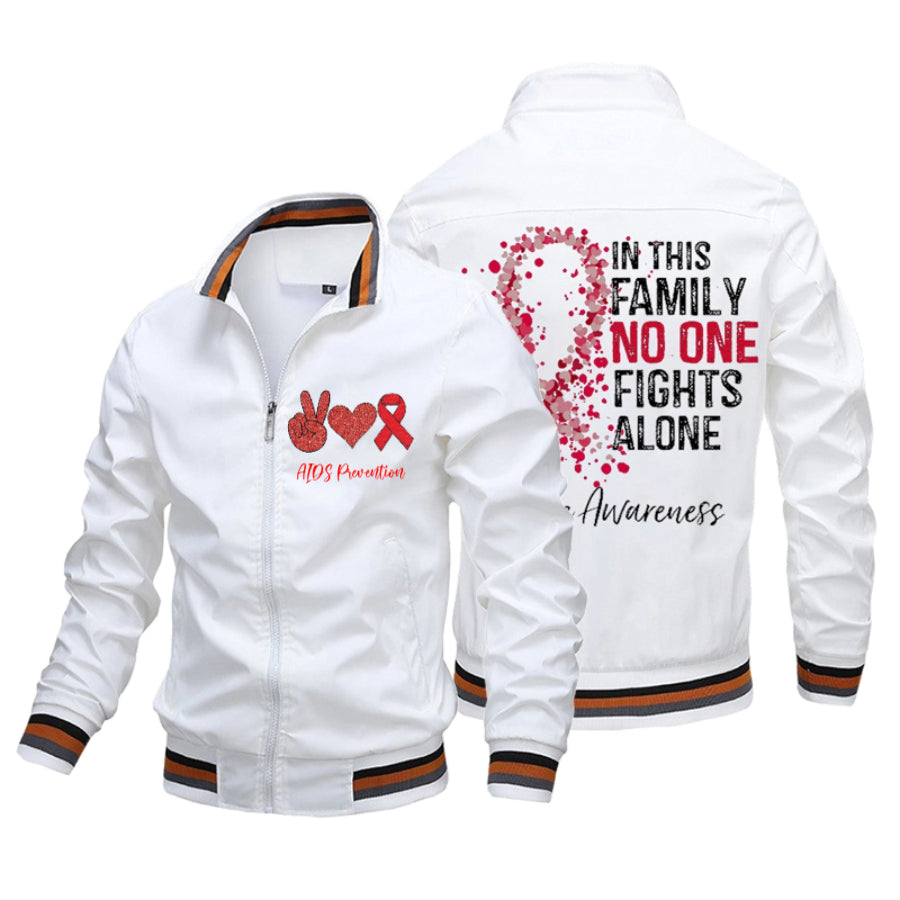 Stroke Awareness In This Family No One Fights Alone- Custom Flight Jacket