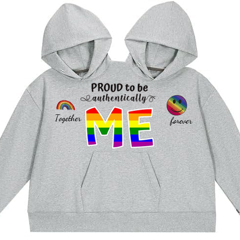 Proud To Be Authenlically Me - Couples Double Hooded Hoodie