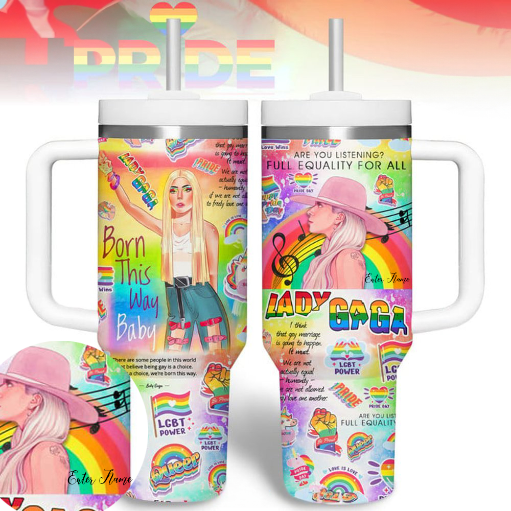 Lady Gaga Pride LGBT Power Stanley Tumbler Cup