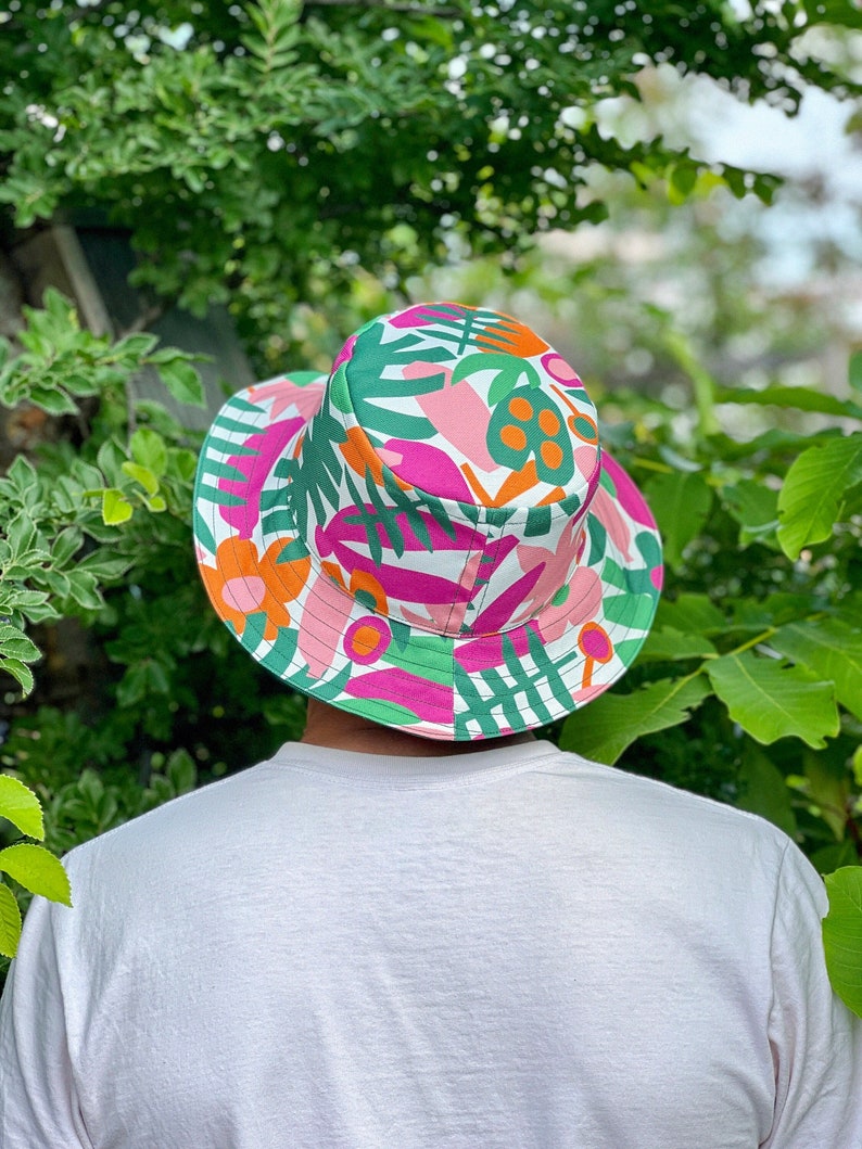 Unique Design, Handmade. Unisex Hat. Handmade colorful reversible bucket hat. Summer, water-repellent hat