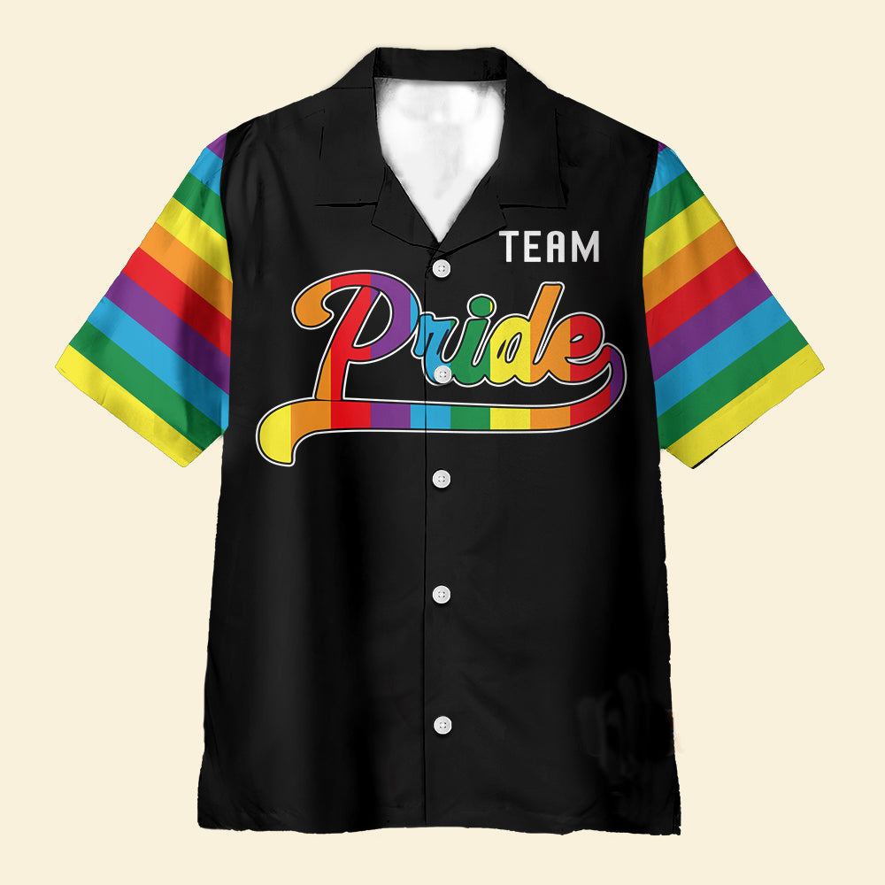 Personalized Name And Number Lgbt Pride Team Hawaiian Shirt