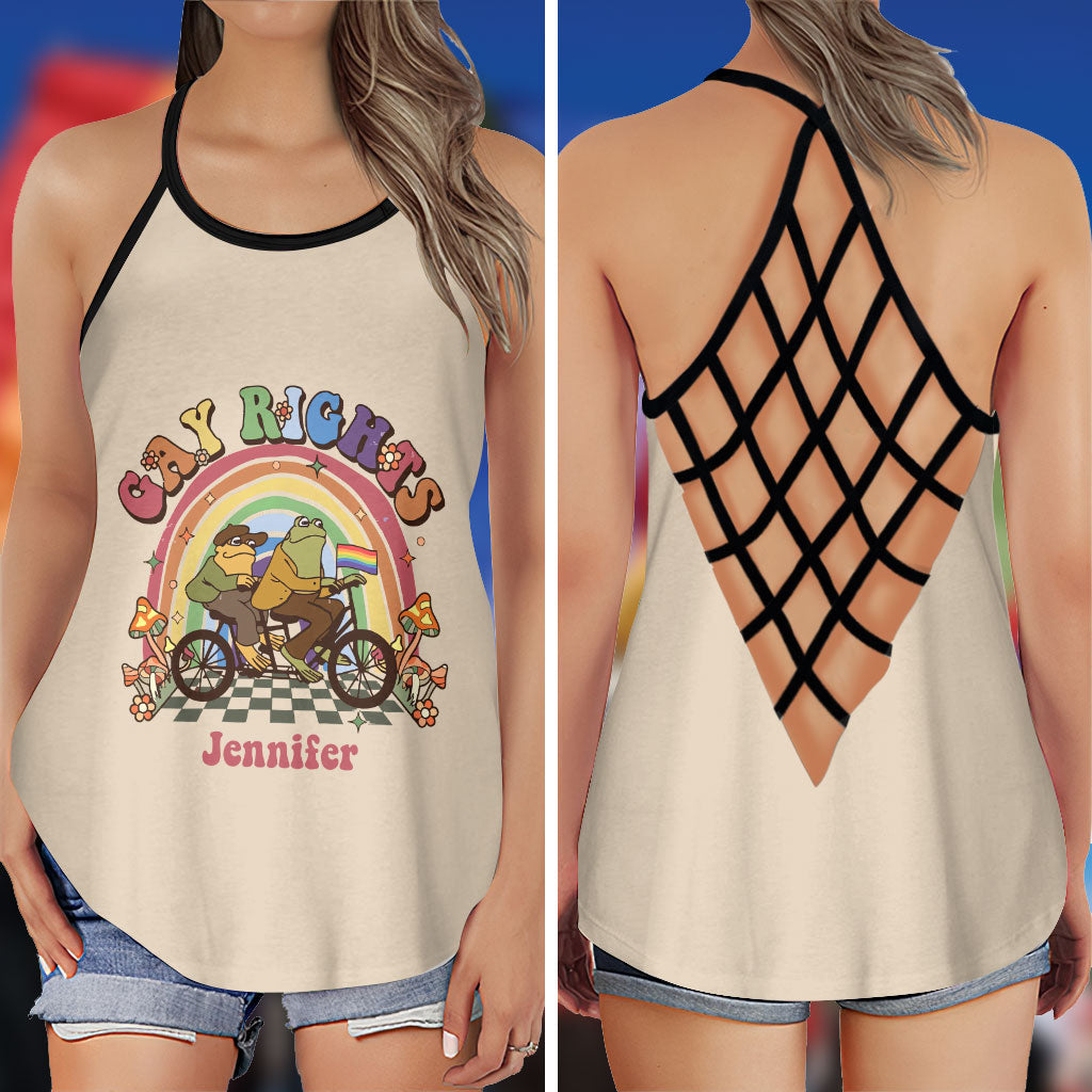 Gay Right - Personalized LGBT Support Cross Tank Top