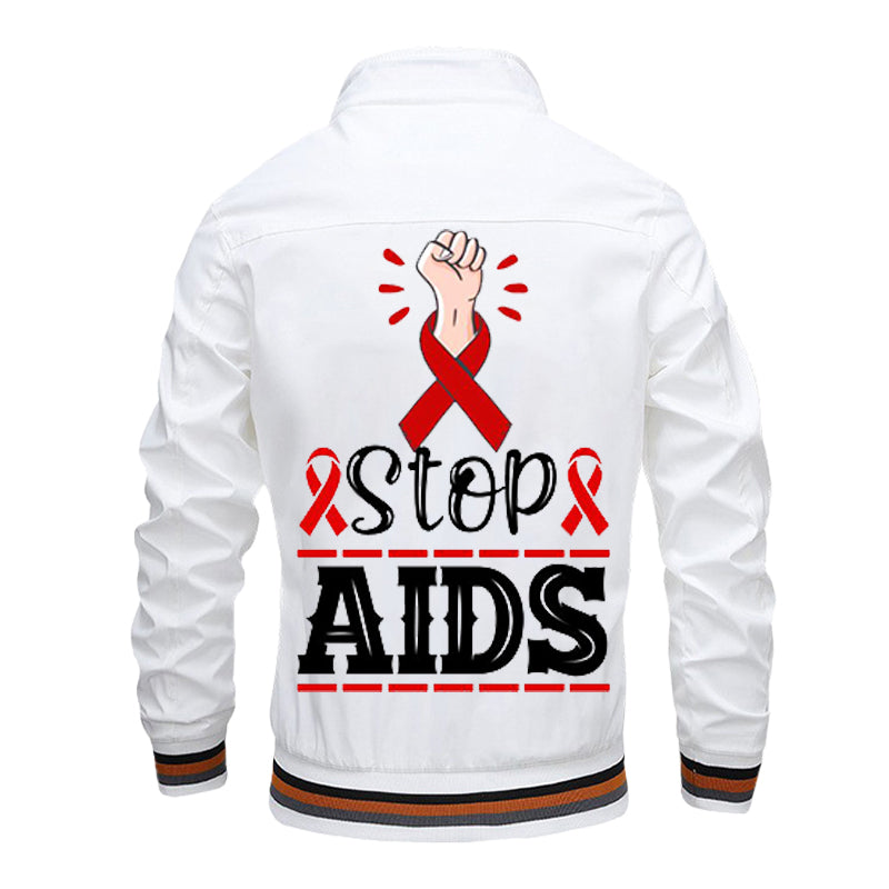 Stop AIDS- Custom Flight Jacket