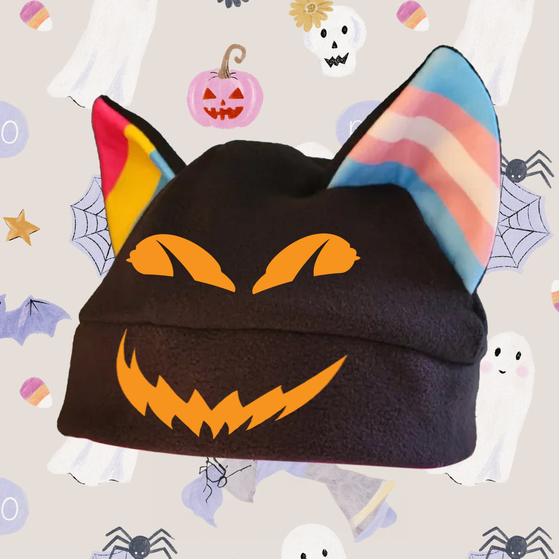 Custom LGBTQ+ Halloween Cat Ear Hat