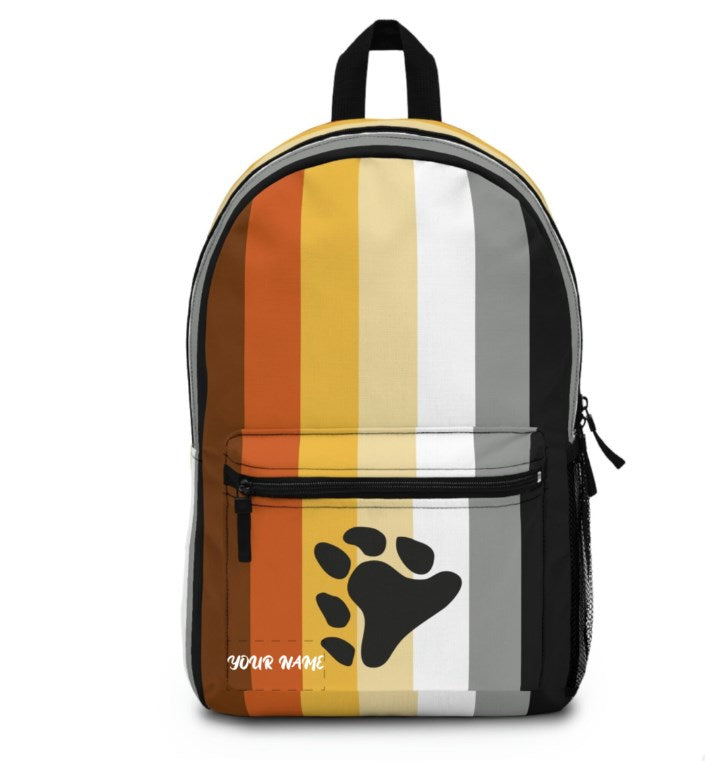 Bear pride backpack; Bear brotherhood traveling bag; Gay pride MLM laptop bag; LGBTQ pride parade travel bag; LGBT parade merch