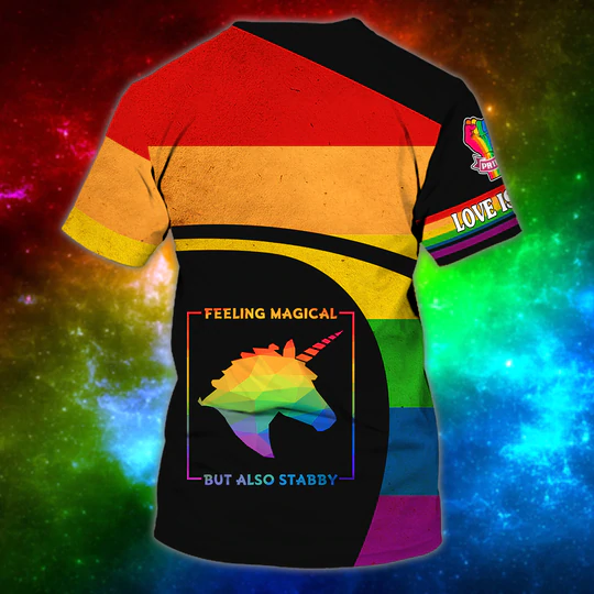 Personalized Pride T Shirt For Pride Month, Feeling Magical But Also Stabby, Pride T Shirts Trending 2024 Product Design By Alwaysky Fashion