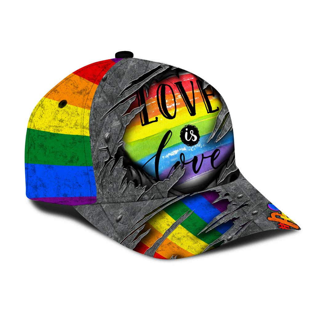 Love Is Love Cap With Printed Vent Holes - LGBT Support Cap