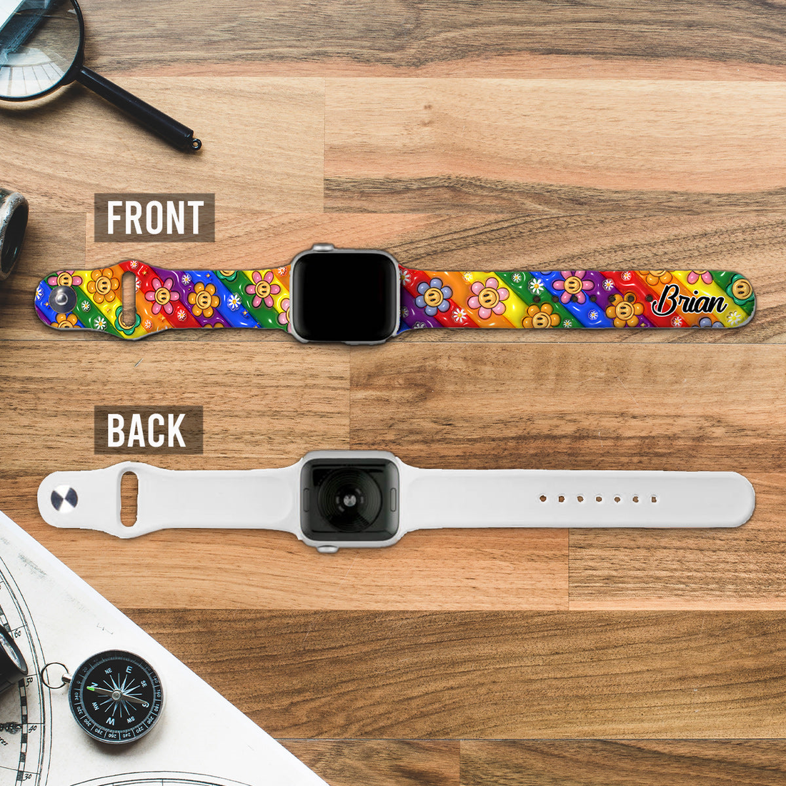 Love Is Love Pride Rainbow - Personalized LGBT Support Apple Watch Band