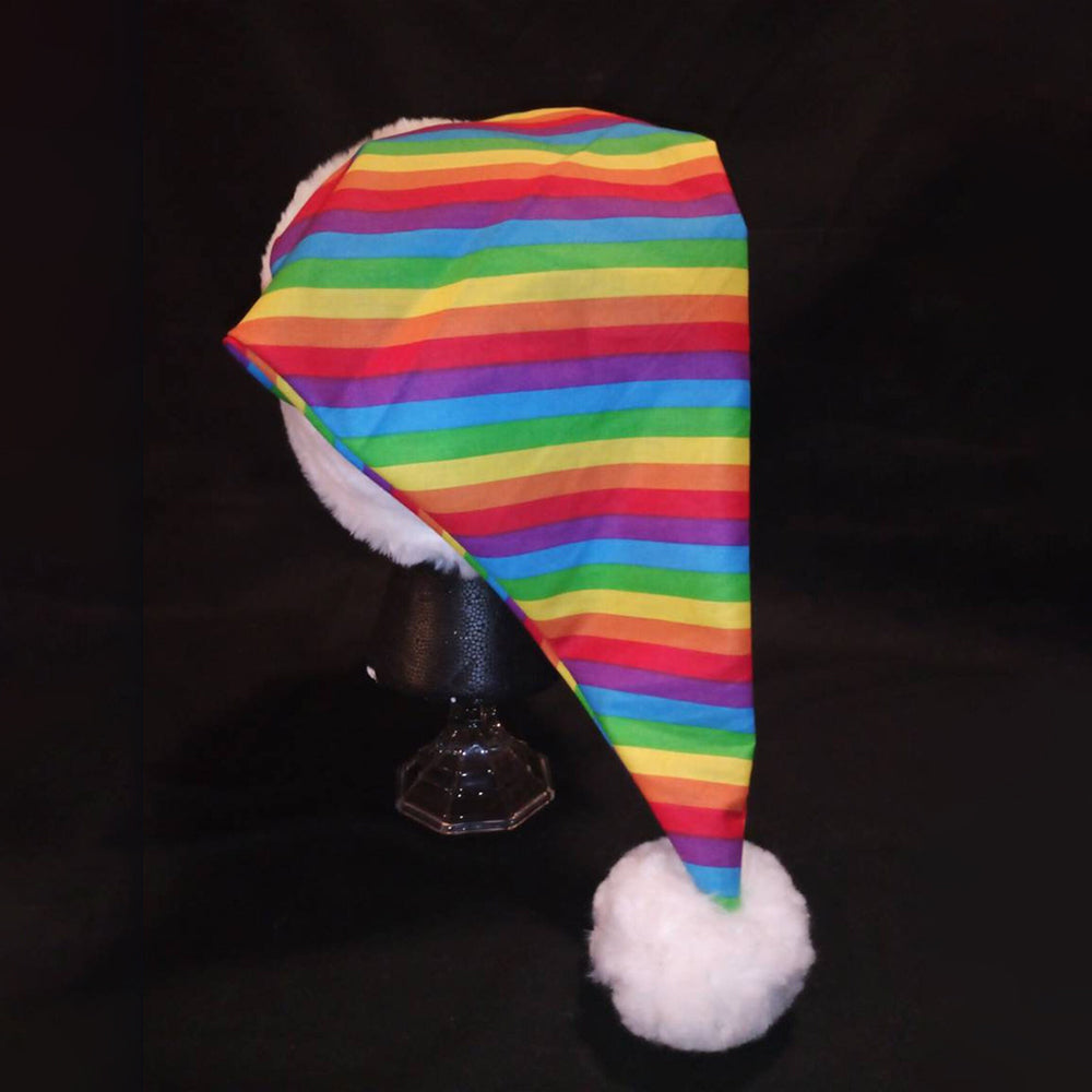 LGBT Support/Love Rainbow Christmas Santa Hat