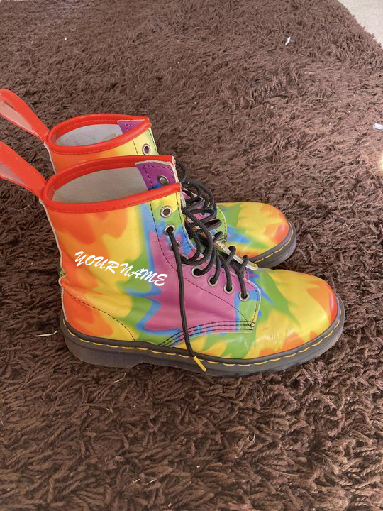 LGBT rainbow boots