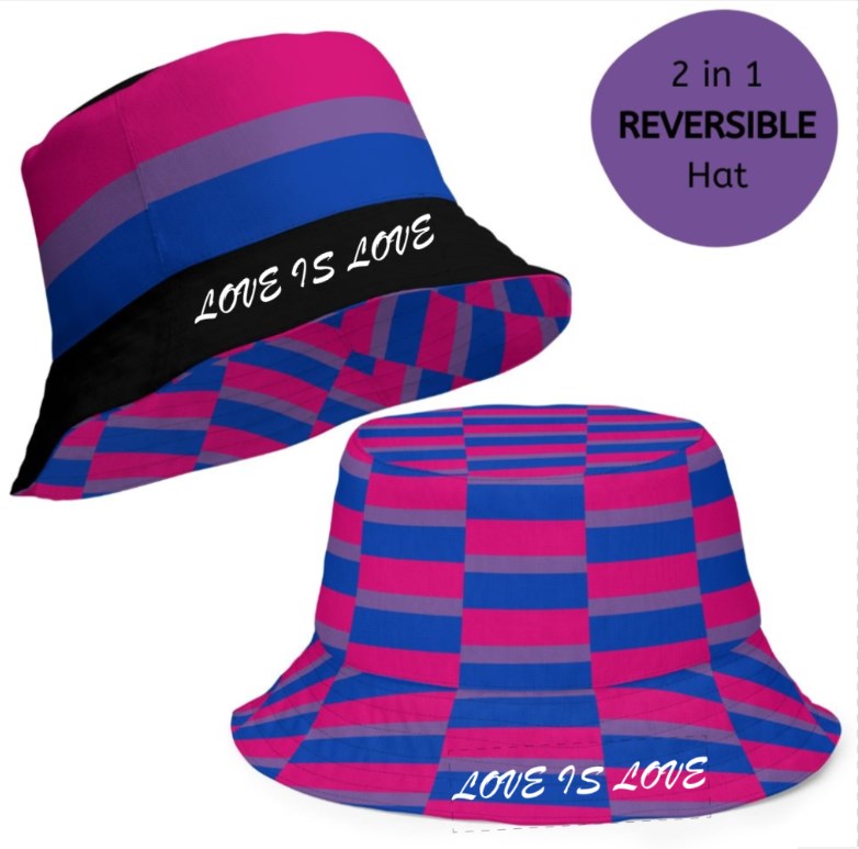 Reversible Bisexual Flag Bucket Hat