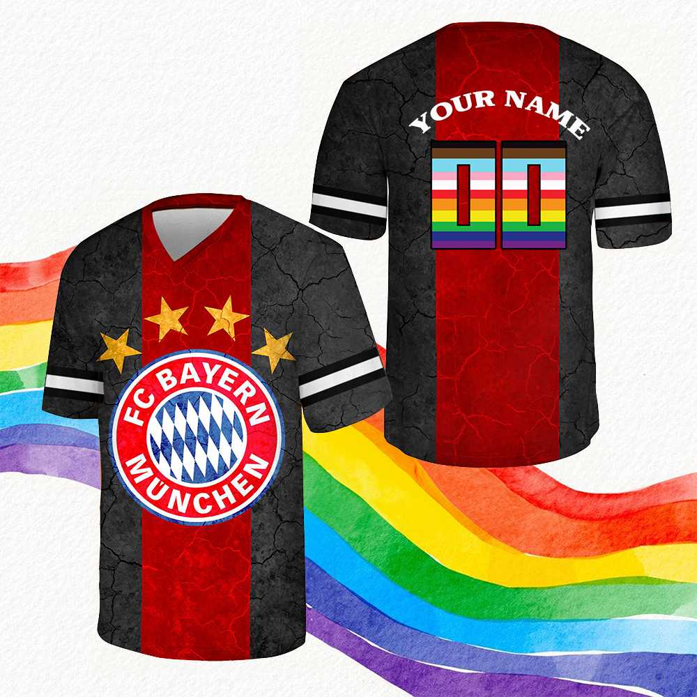 FC BAYERN MÜNCHEN Custom LGBTV Collar Jersey