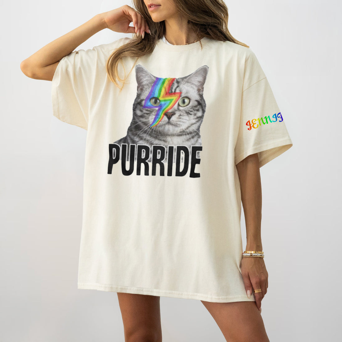 Custom Purride CAT LGBT Face T-Shirt