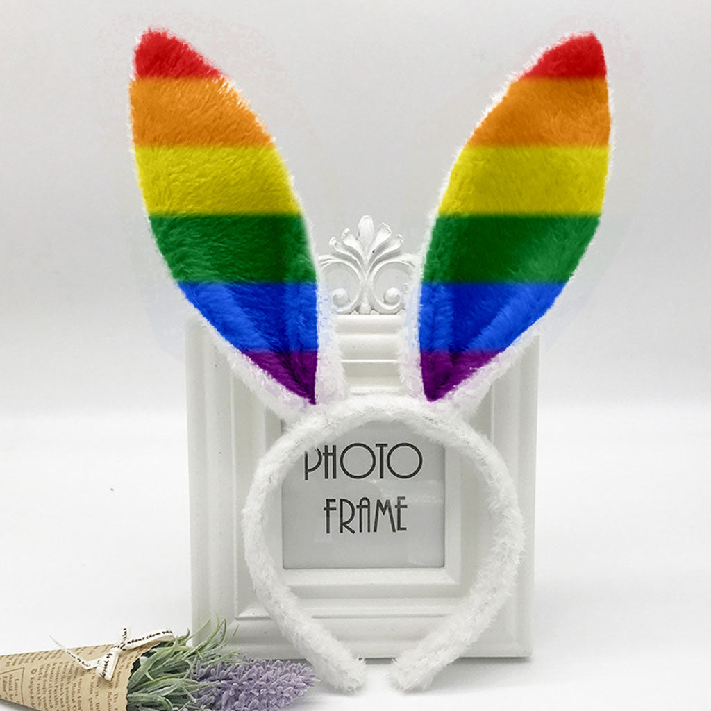 lgbt flag long ear headband, does not define gender