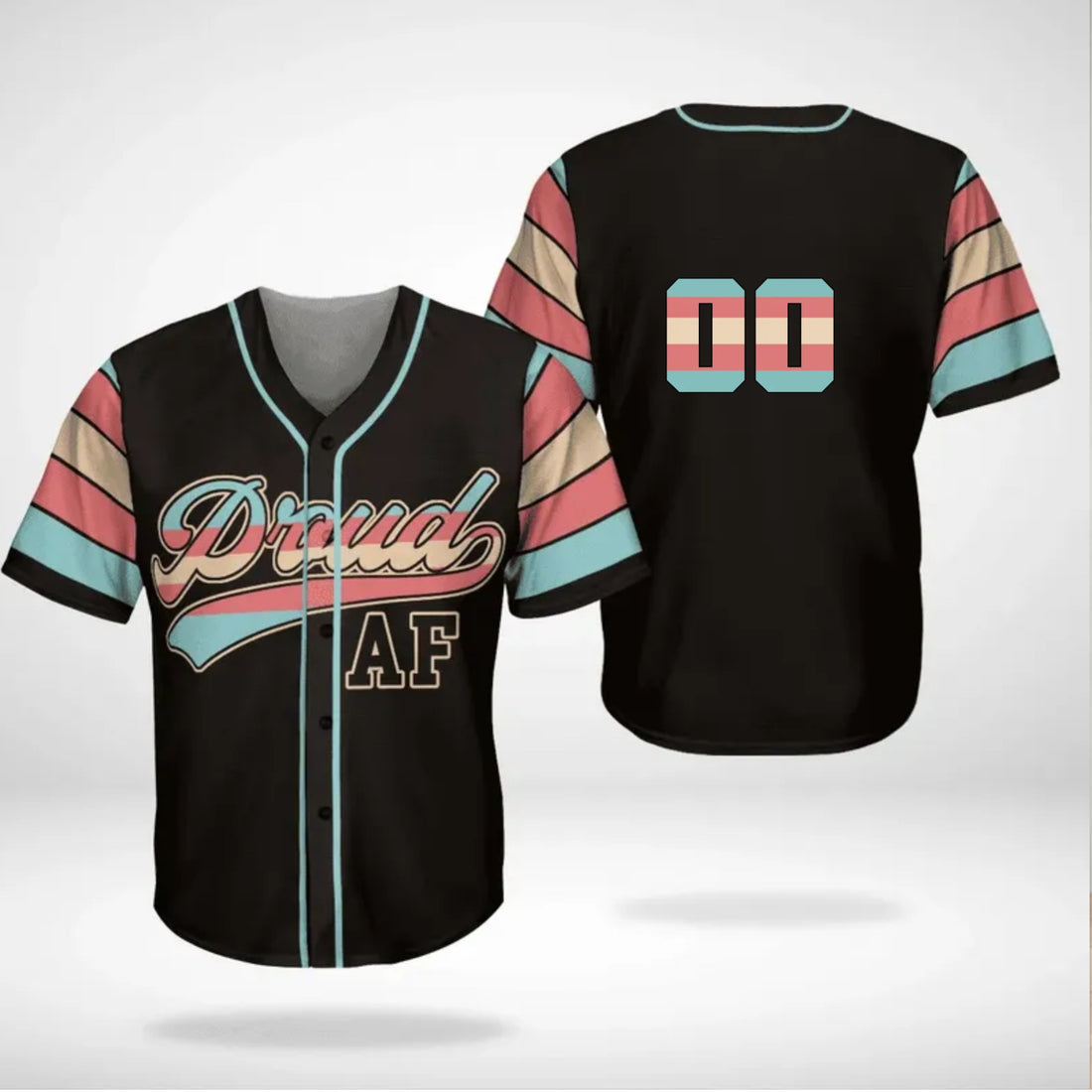 Proud AF Pride Baseball Jersey