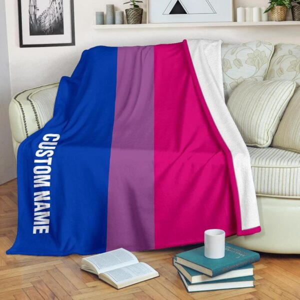 Personalized Bisexual Pride Lgbt Throw Bisexual Fleece Bisexual Gifts