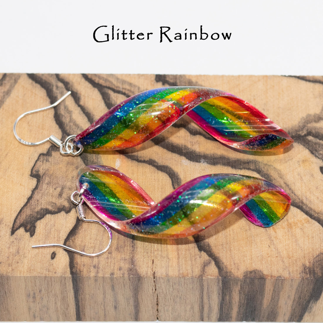 Rainbow Spiral Gay Pride Earrings, Rainbow LGBTQ Earrings, Lesbian Pride Rainbow Earrings, Unique Gay Statement Earrings, Transgender Pride