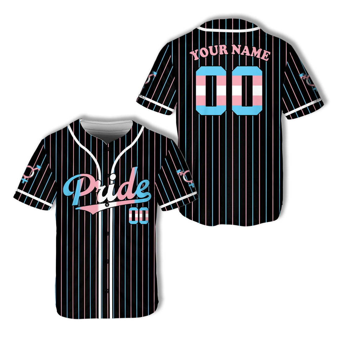 TransgenderBaseball Jersey Custom Pride