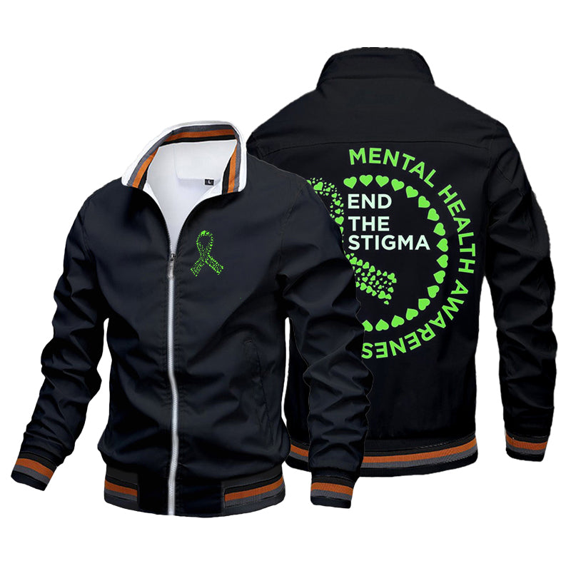 Mental Health Awareness End The Stigma - Custom Flight Jacket