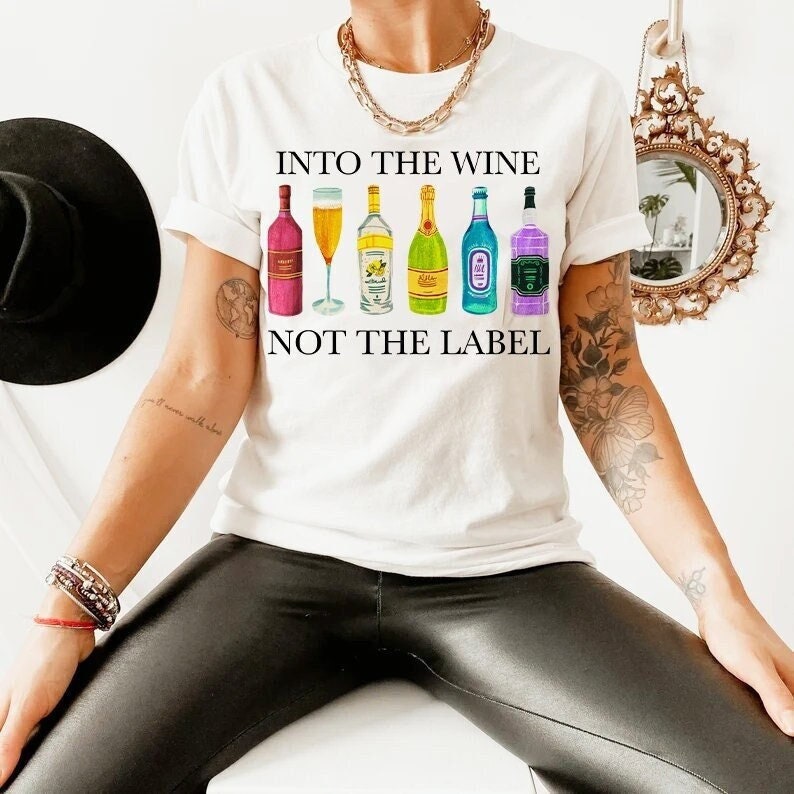 Into the wine not the label shirt | subtle lgbtq pride | discreet gay pride | pansexual pride | queer | holigay | aesthetic lgbtq | pan gift