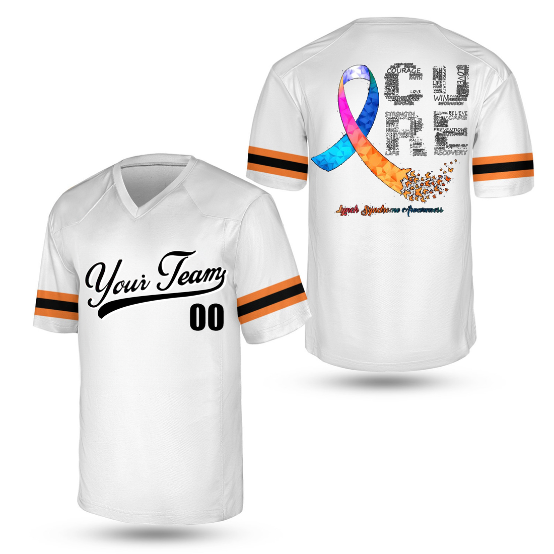 Custom Cancer Football Jersey