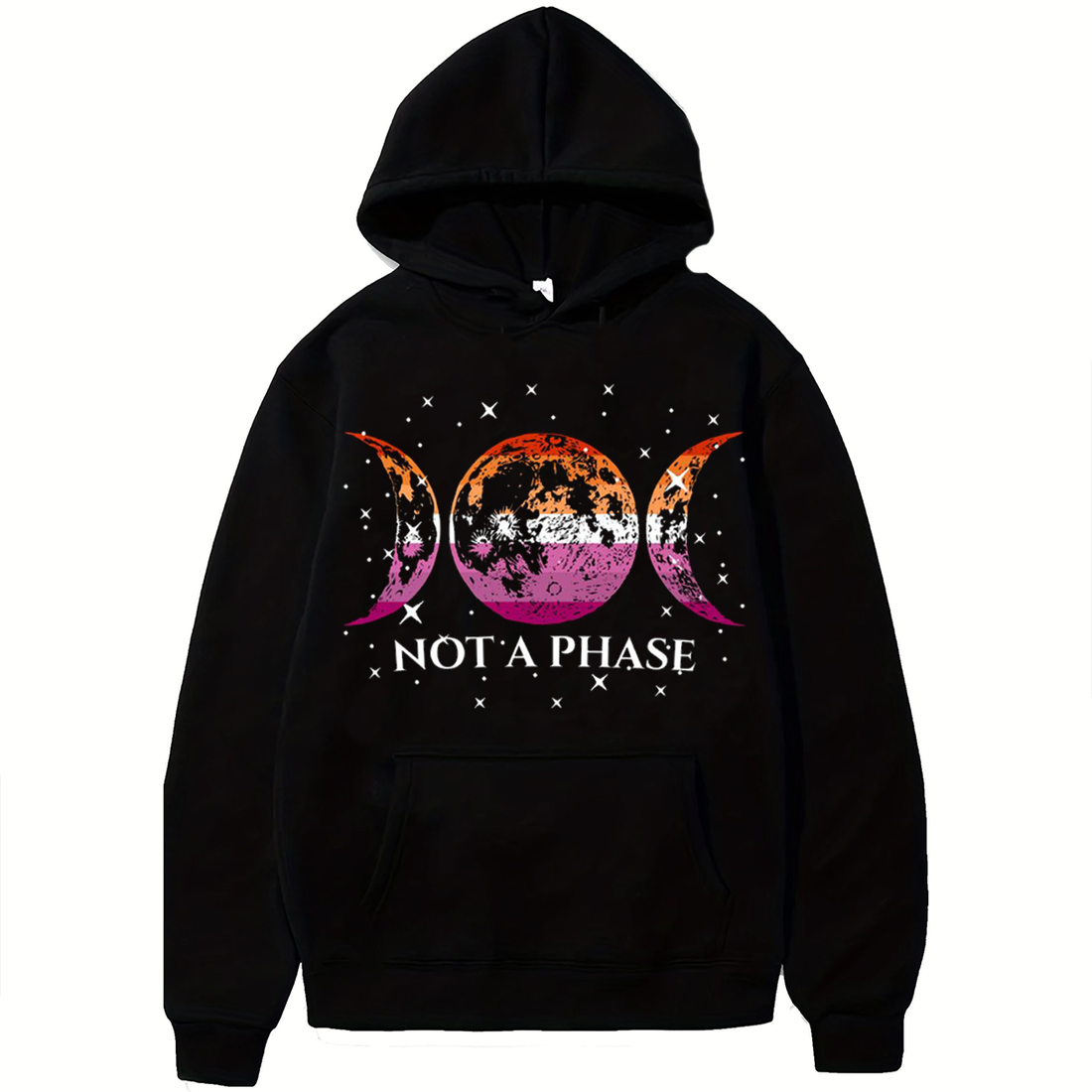 Lesbian not a phase Printed hoodie