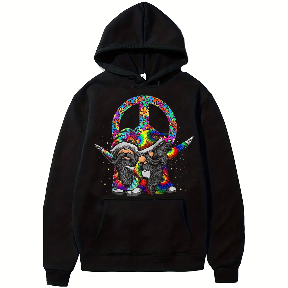 Rainbow and Peace Dwarf print hoodie