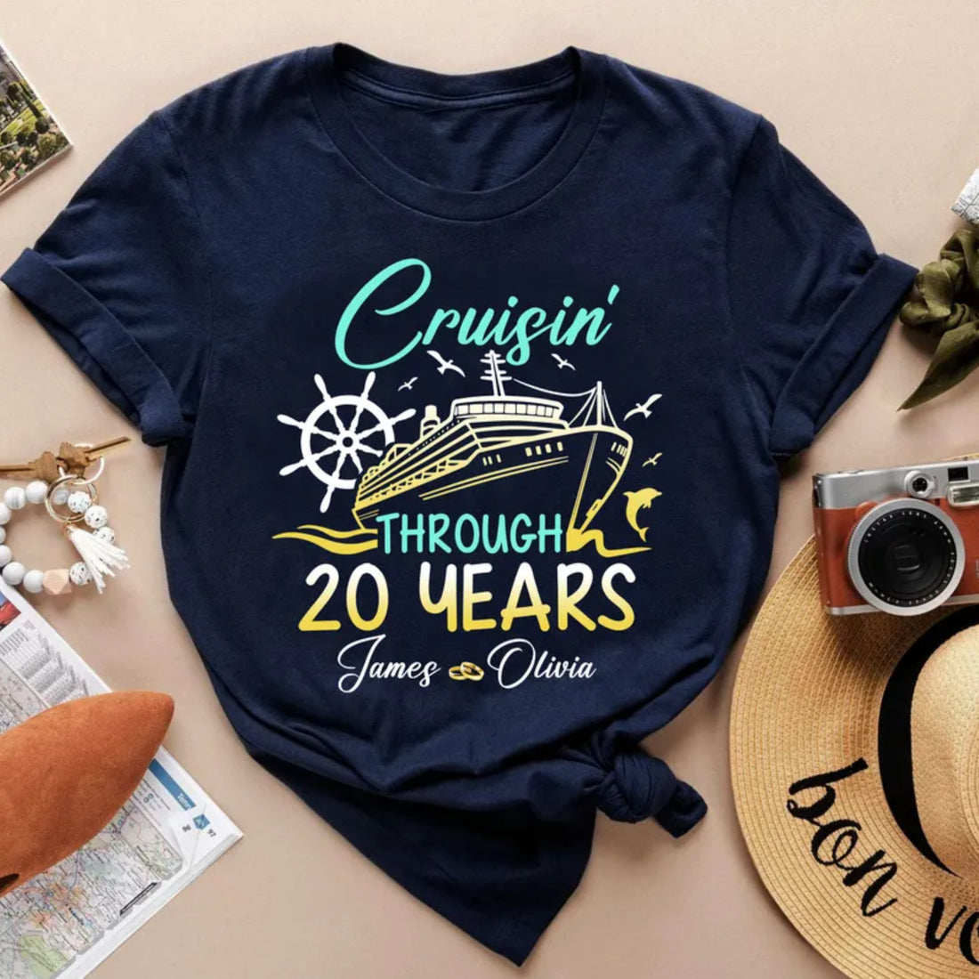 Cruise Through 20 Years - Customize Year And Name