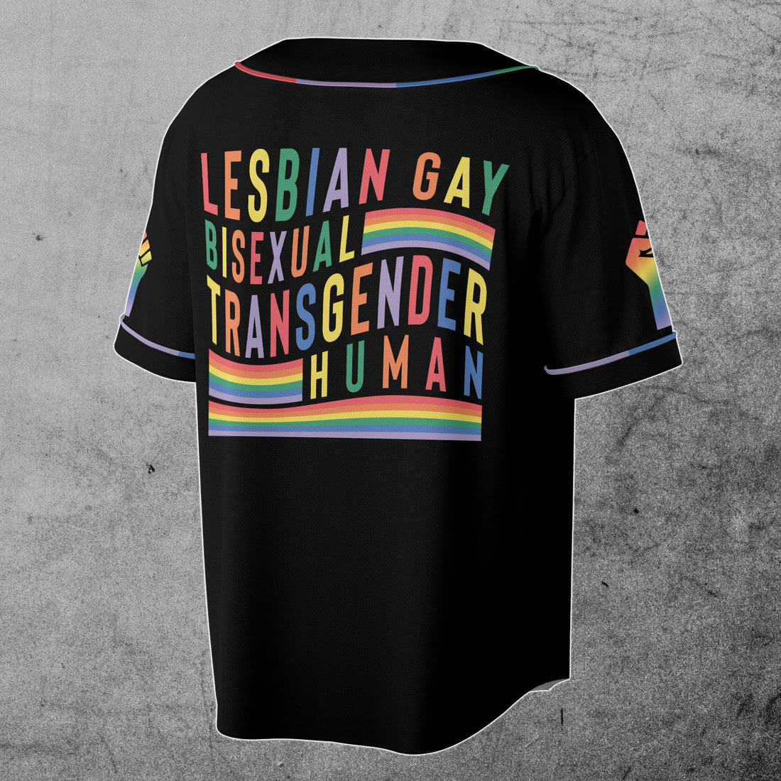 Customize Rainbow Pride LGBT Team Unisex Baseball Jersey