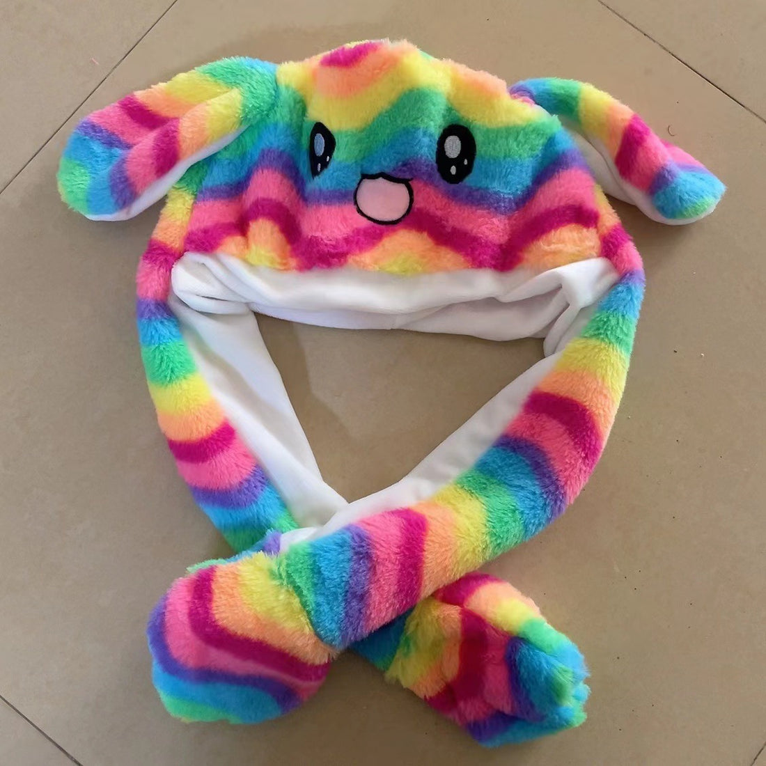 LGBT rainbow long ear press press hat