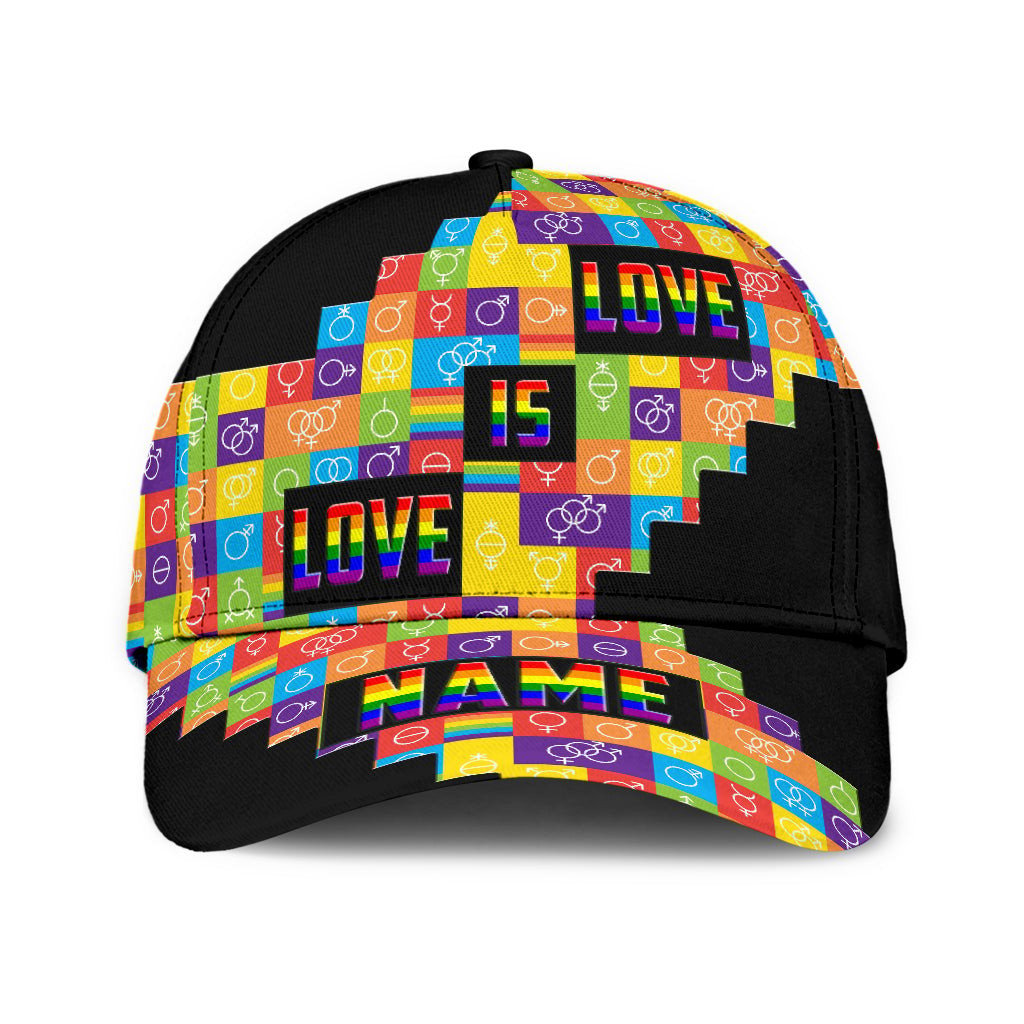 PERSONALIZED LGBT GENDER SYMBOLS LOVE IS LOVE 3D PRINTED CLASSIC CAP