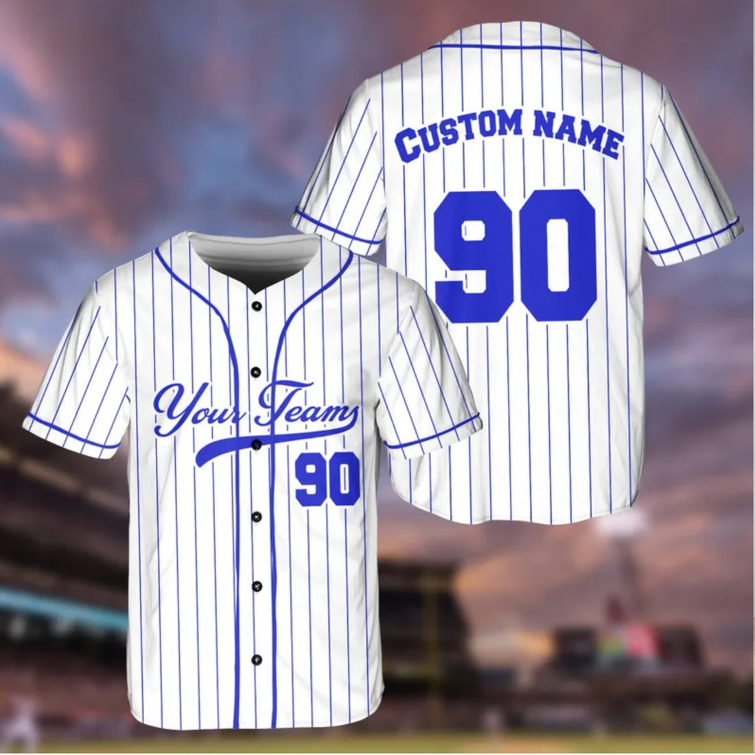 Custom Stripe Line Color Baseball Jersey