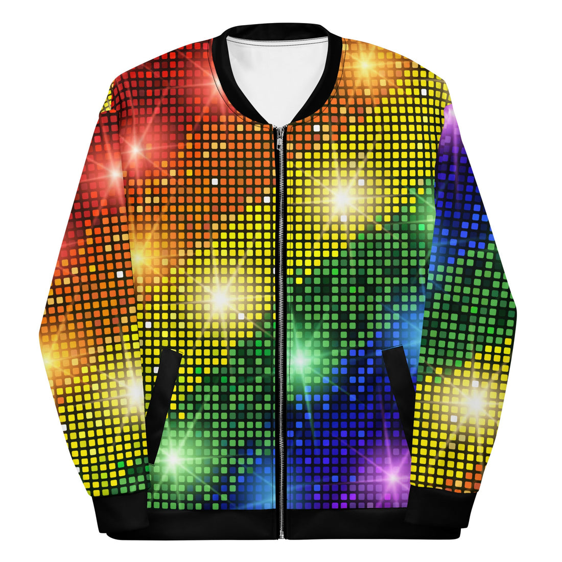 Gay Pride Rainbow Flag Bomber Jacket All Over Print Sparkling Unisex Jacket