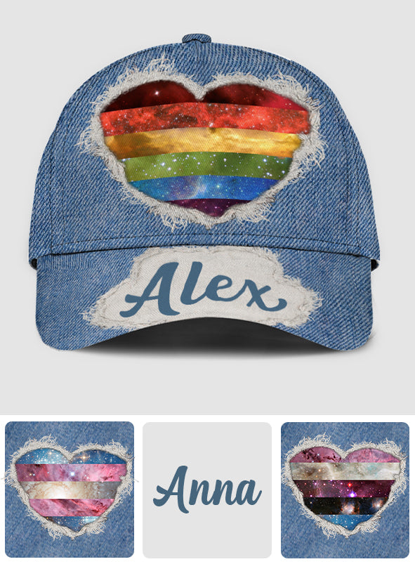 Pride Rainbow Galaxy - Personalized LGBT Support Classic Cap