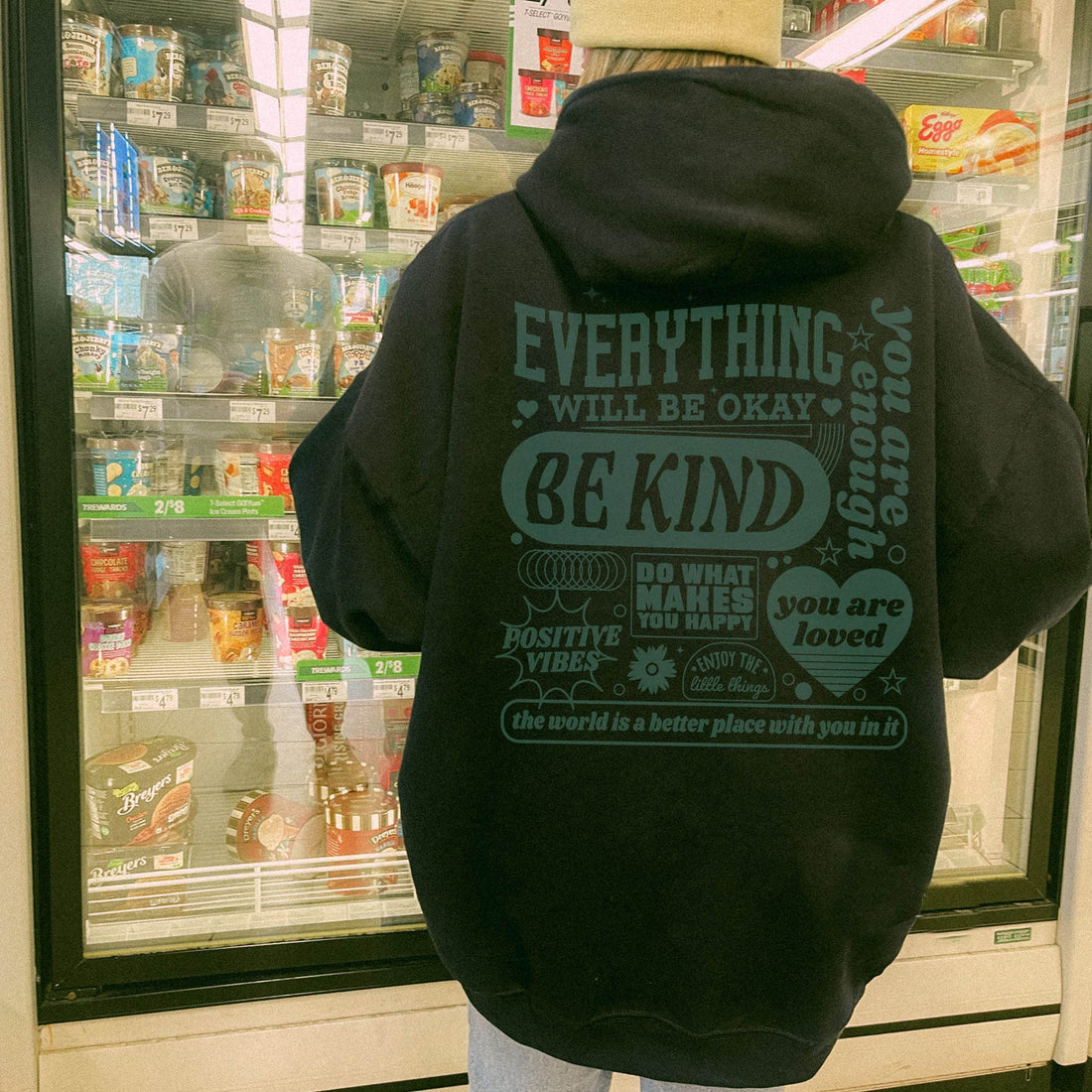 Everything Will Be Okay - Aesthetic Mental Health Retro Hoodie