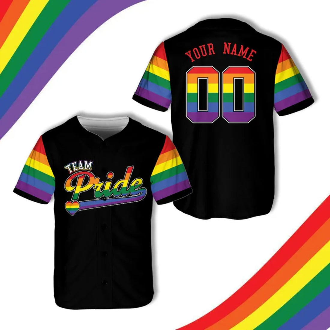 Matching Jersey For LGBT Community Baseball Fan Player