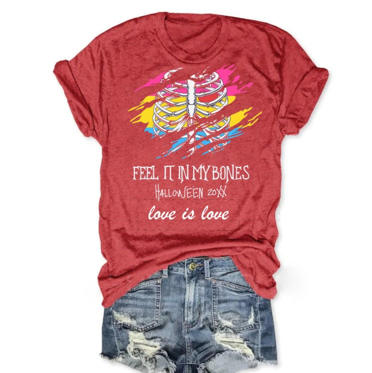 FEEL IT IN MY BONES HALLOWEEN -  Custom Pride Top