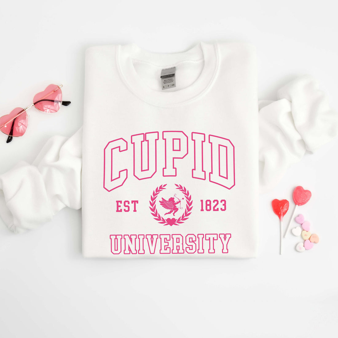 Cupid University Sweatshirt, Cute Valentine's Day Shirt