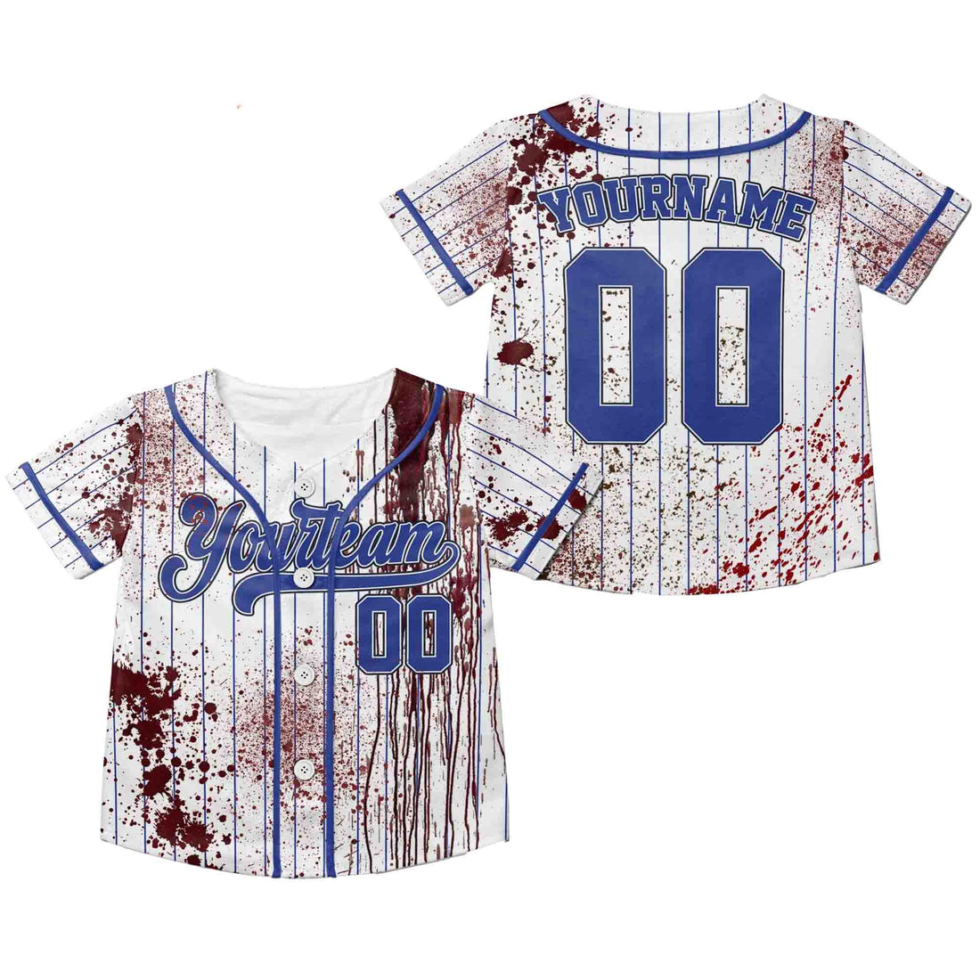 Custom Halloween Basic Royal Blue  Baseball Jersey