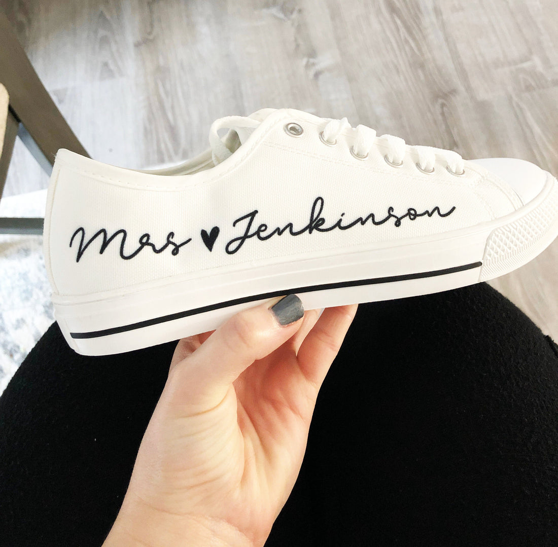 Personalized Sneakers For The Bride